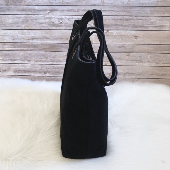 UGG Black Heritage Suede North South Tote - Picture 5 of 8